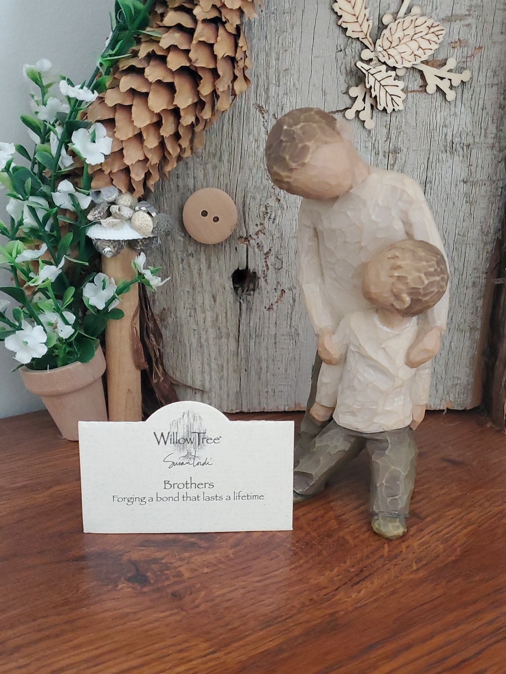 Willow Tree "Brothers" - Two Boys Standing And Looking At Each Other